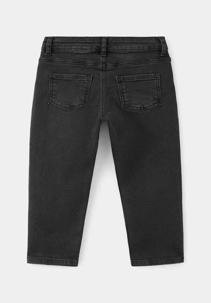 Детские джинсы прямого кроя Mango Kids, Black Denim — фото 2
