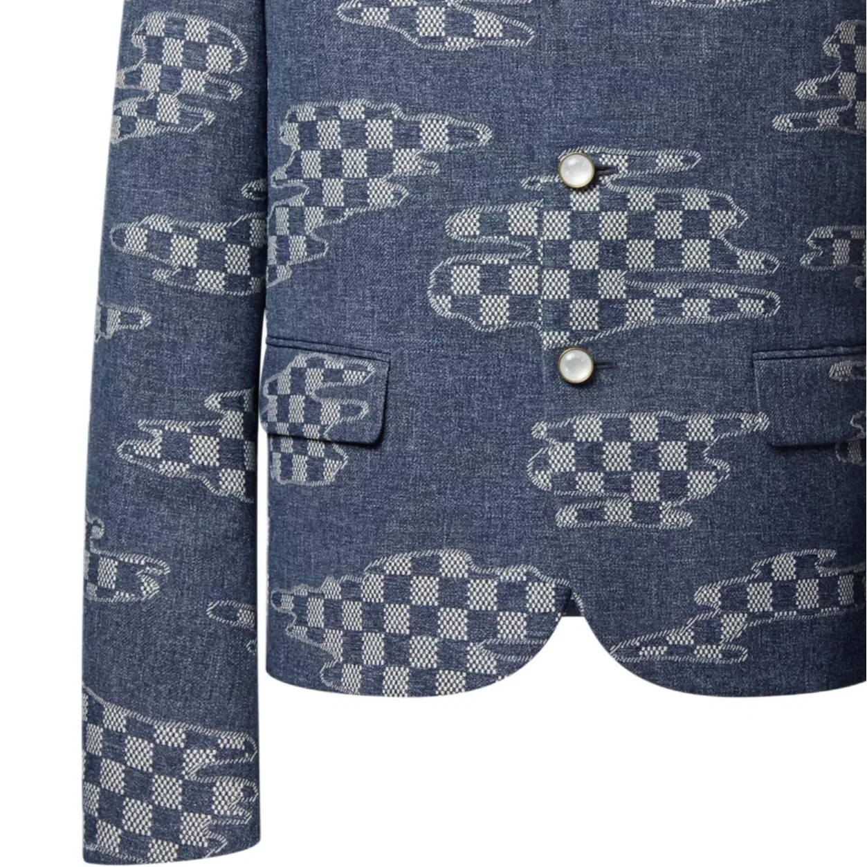 Куртка Damier FW25, Louis Vuitton, Blue — фото 4