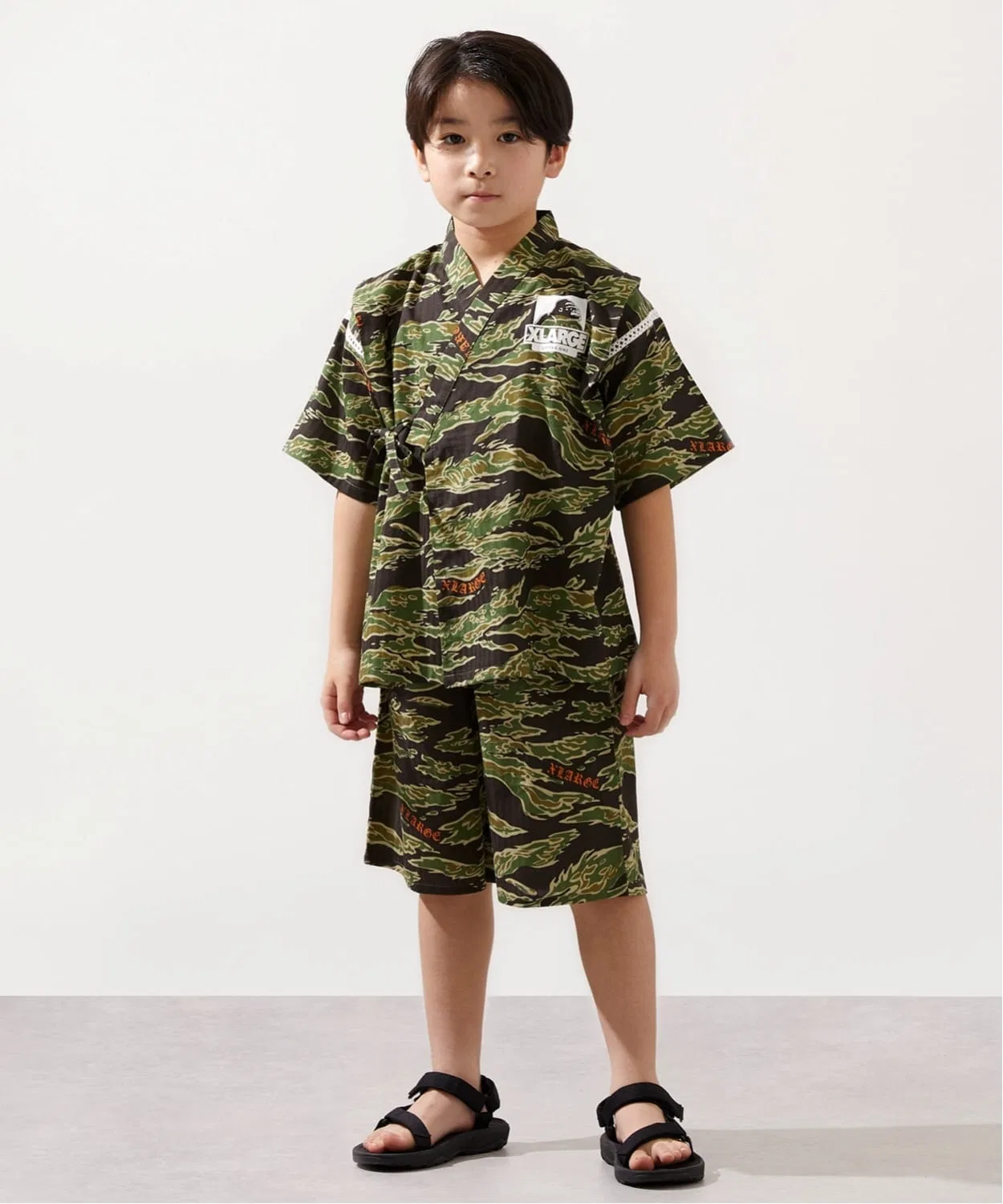 Детское кимоно с принтом OG Gorilla XLARGE KIDS, Khaki — фото 4
