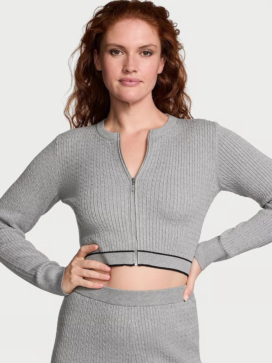 

Роскошный кардиган косой вязки Victoria'S Secret, цвет Heather Grey