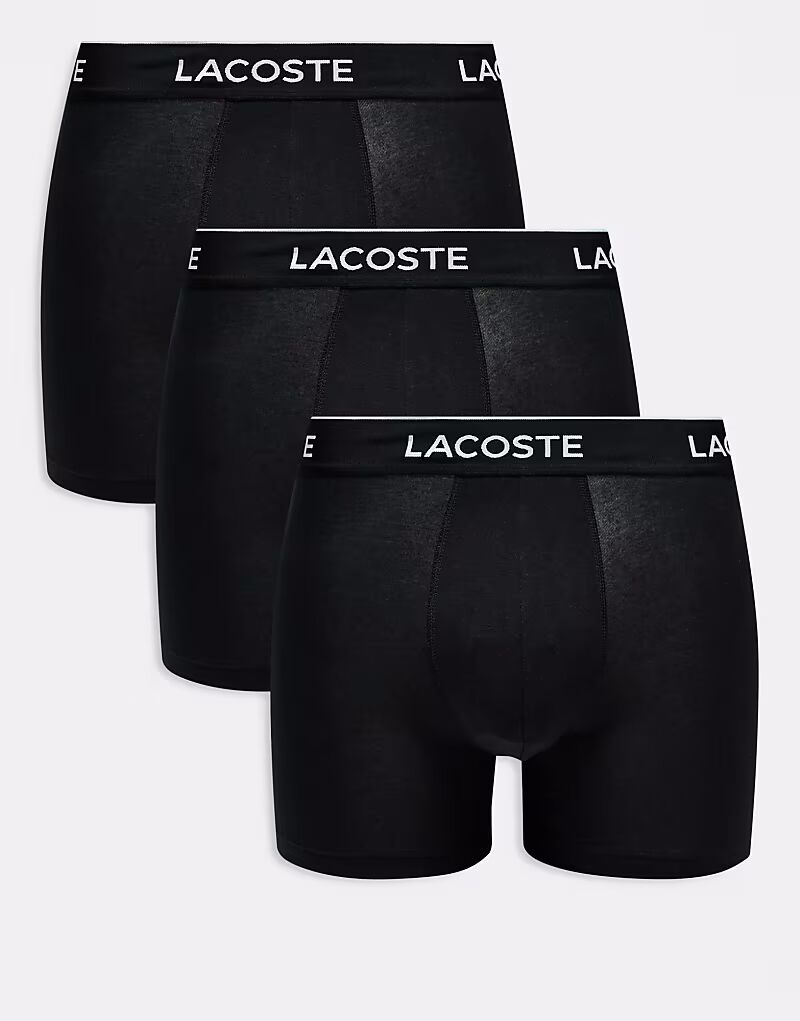 

Комплект из 3 пар боксеров Lacoste черного цвета