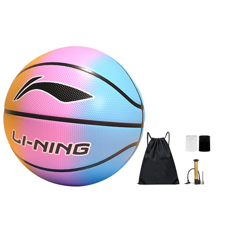 

LINING Резиновый баскетбольный мяч pink yellow blue размер 7 тренировочный unisex