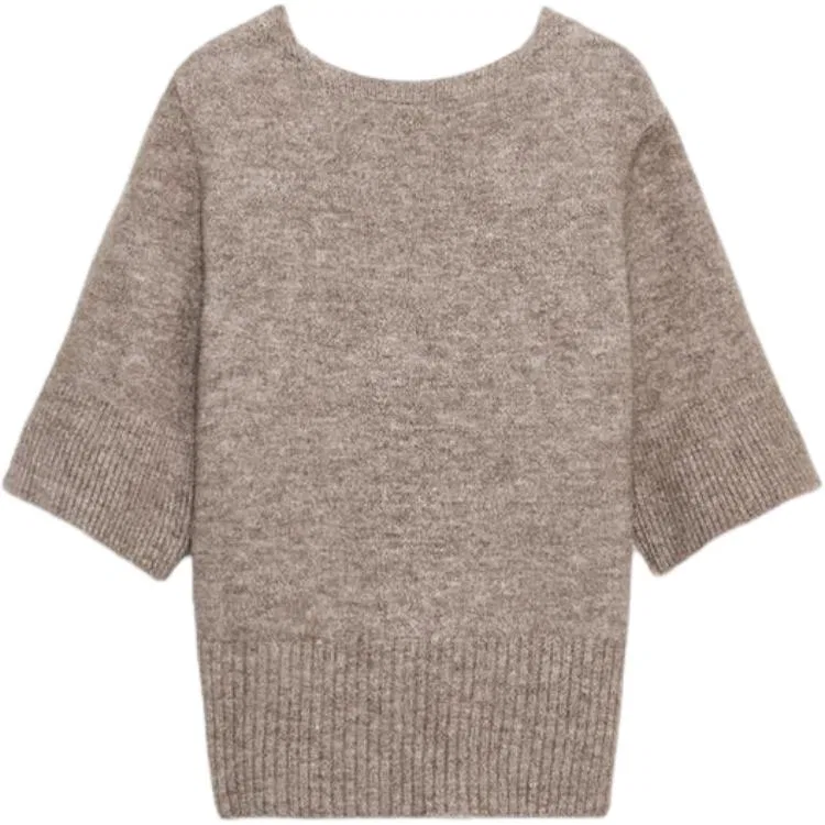 Женский джемпер с круглым вырезом ZARA, Brown