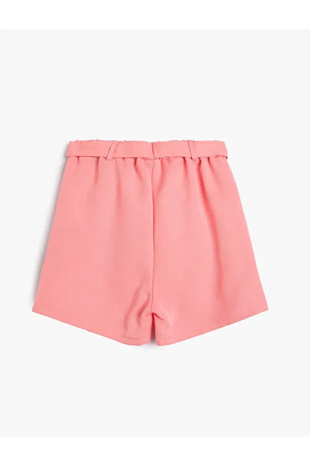 Детские шорты для девочек с эластичным поясом Basics Koton, Rose — фото 2