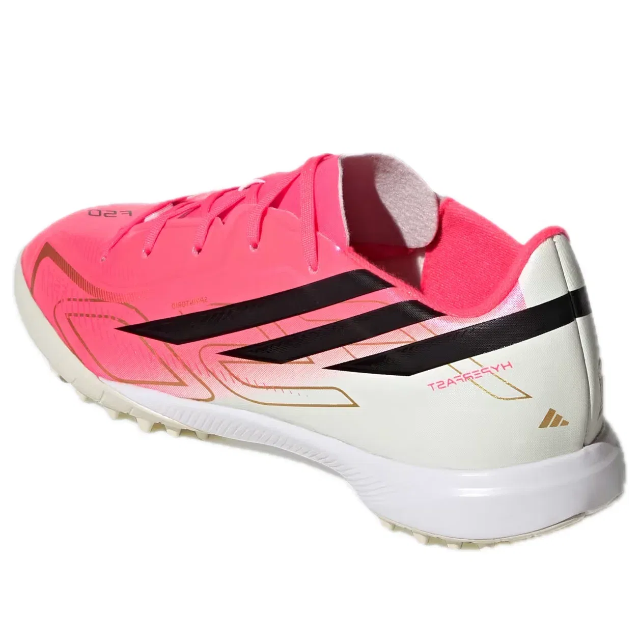 Детские кроссовки для футбола с принтом F50 Hyperfast League TF Road To Glory Pack Adidas, розовый — фото 3