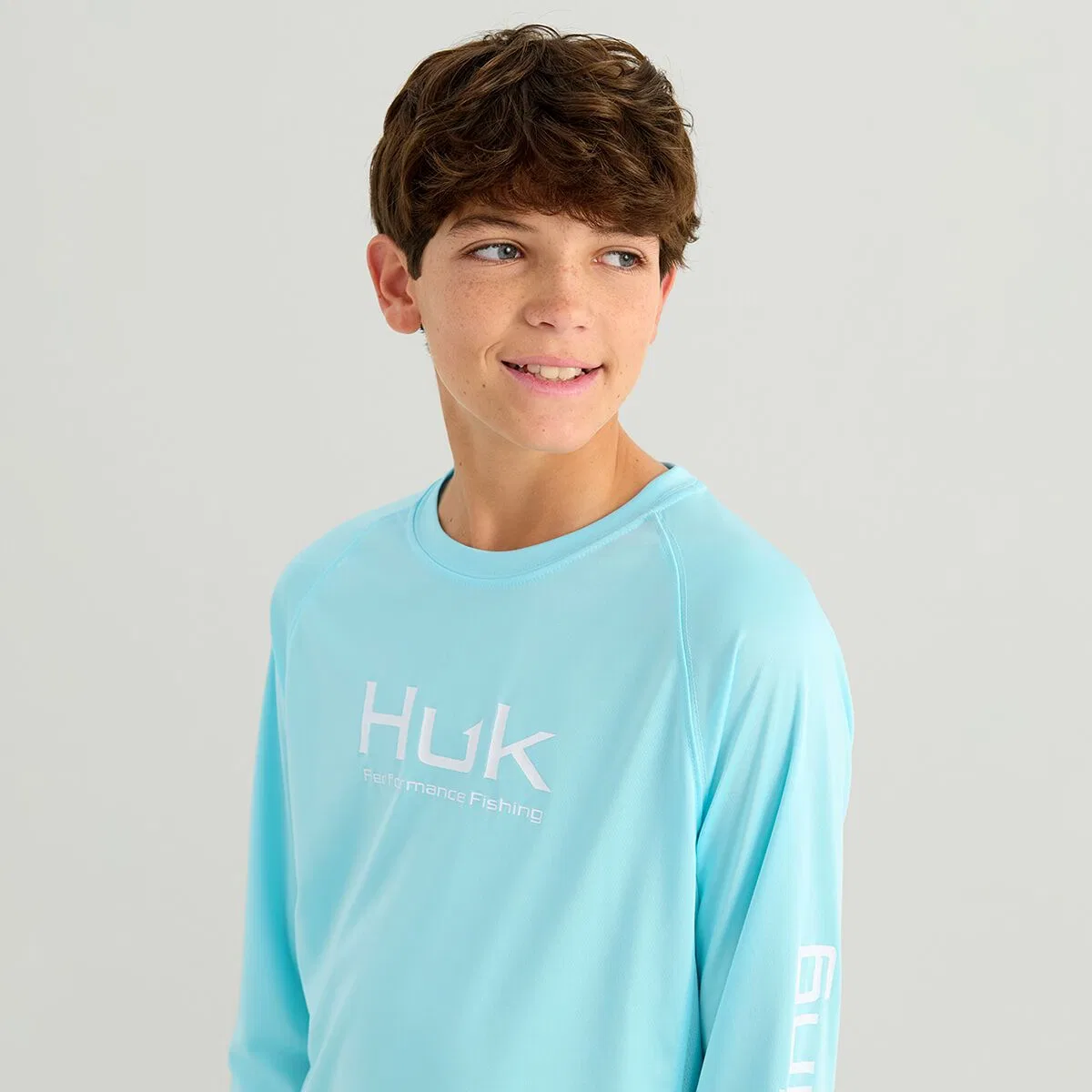 Детская футболка с длинным рукавом Pursuit Solid Top Huk, Caicos — фото 3