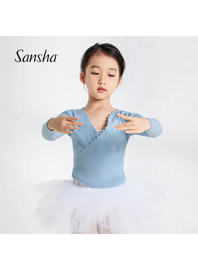 Свитер для танцев с длинным рукавом Sansha, голубой