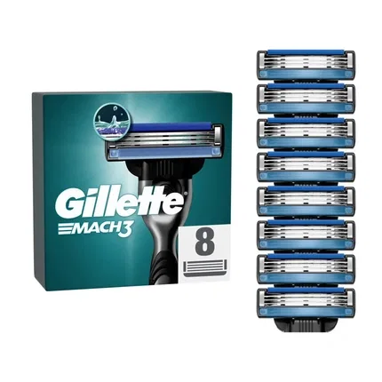 Сменные картриджи для бритвы Gillette Mach 3 Charger, 8 шт.