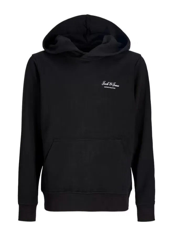 Свитшот с принтом свободного кроя Jack & Jones Junior, черный