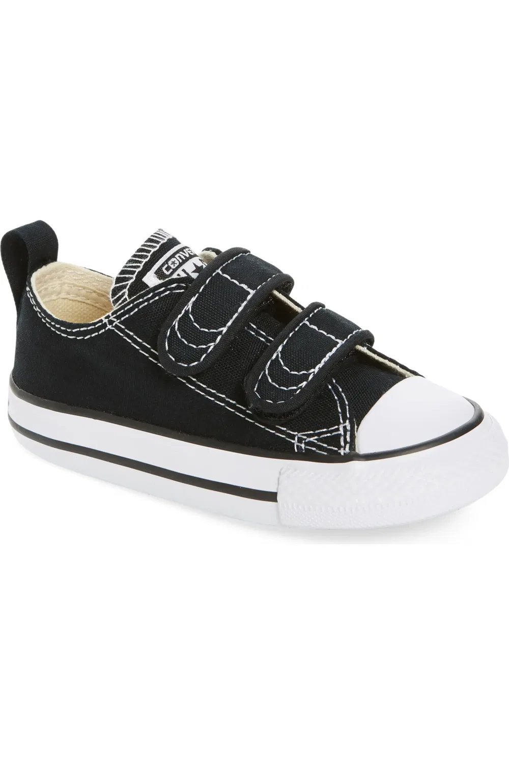 Кеды детские на двух липучках Chuck Taylor Double Strap Converse, черный