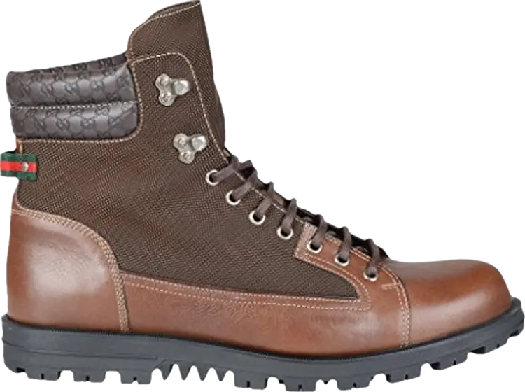 

Кроссовки Gucci Lace Up Leather Boot Cocoa, коричневый