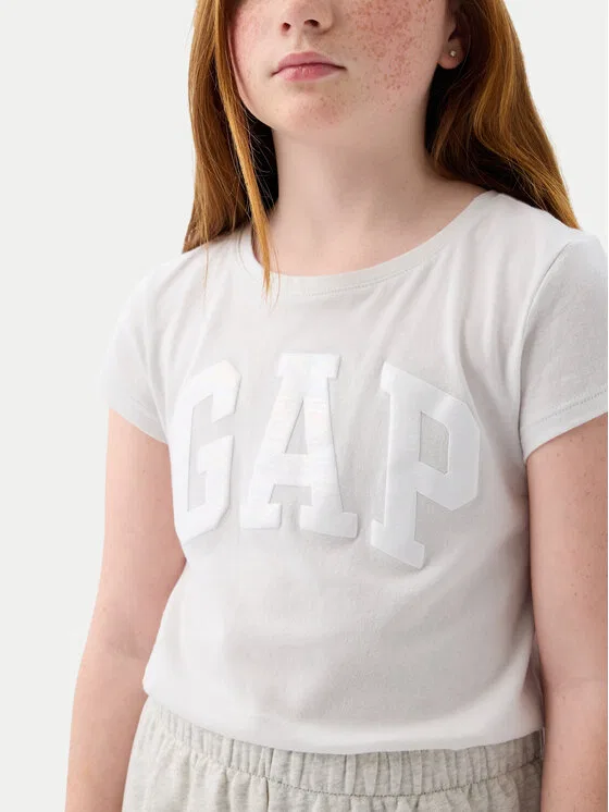 Футболка regular fit Gap, кремовый — фото 4