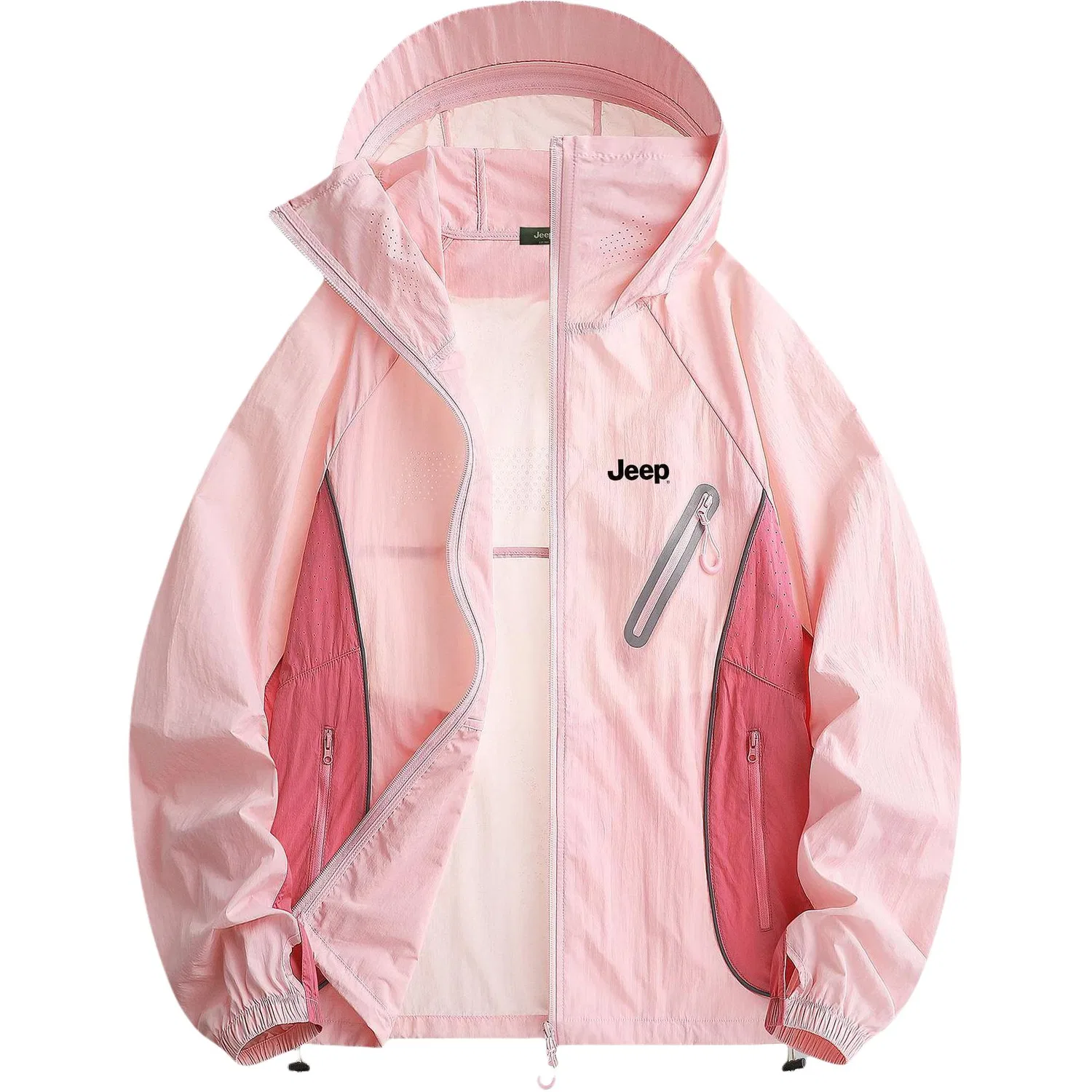Детская ветровка с капюшоном Jeep Ice Peak Sun Protection Collection, Raspberry Pink