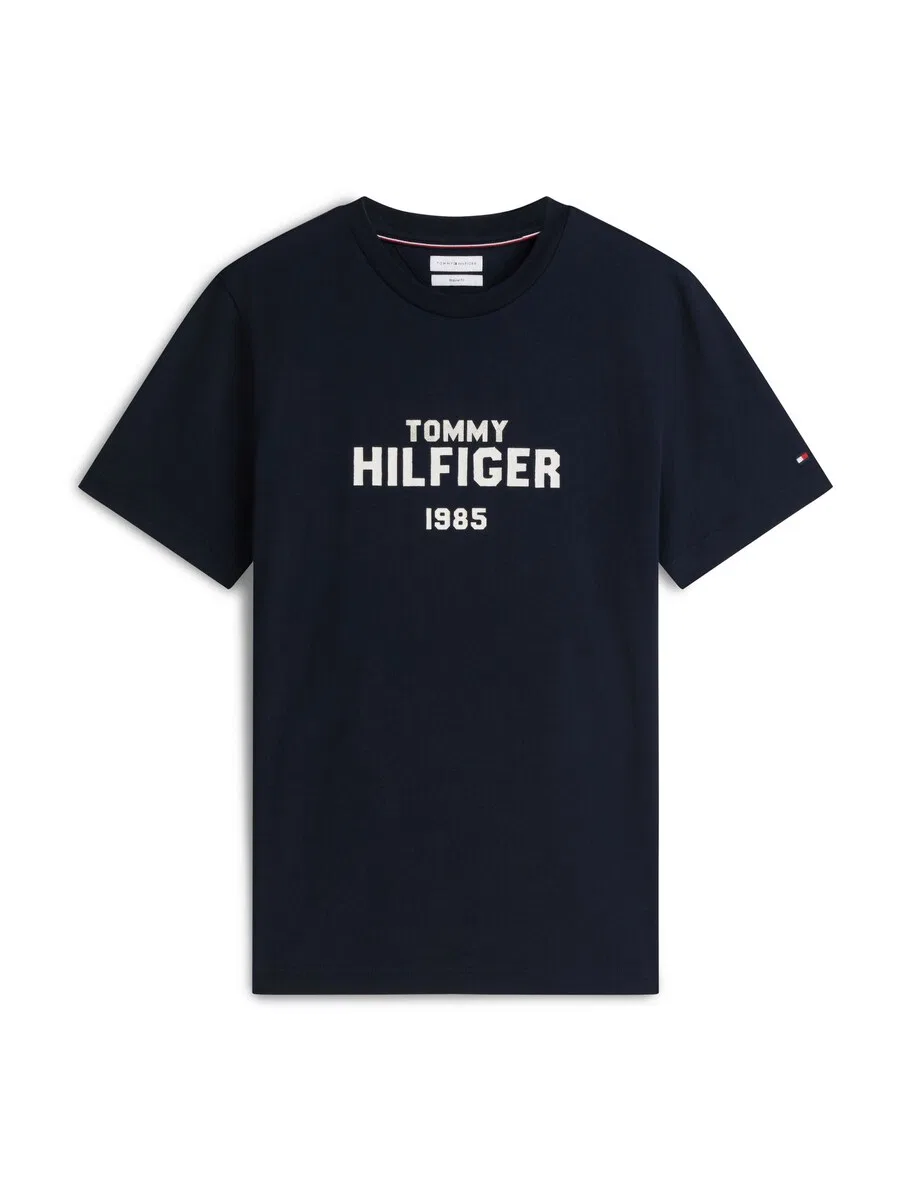 Футболка TOMMY HILFIGER Brand Love темно-синего цвета