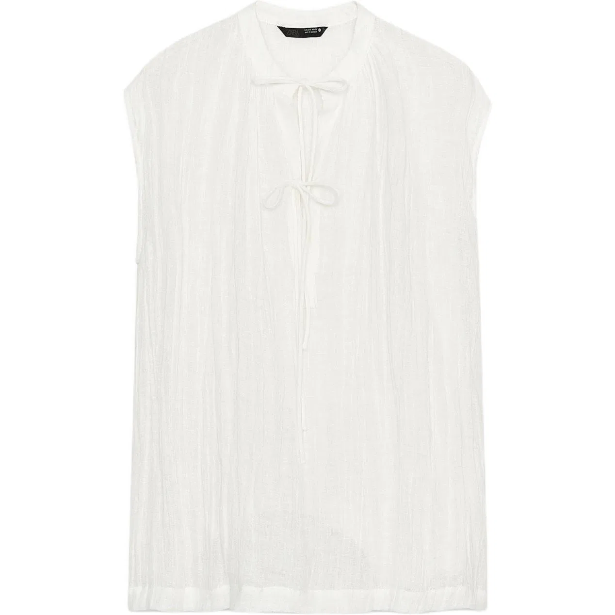 Женская рубашка с круглым вырезом Frosted White ZARA