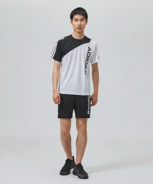 Мужская футболка с коротким рукавом Color Block Adidas, Темно-Синий — фото 3