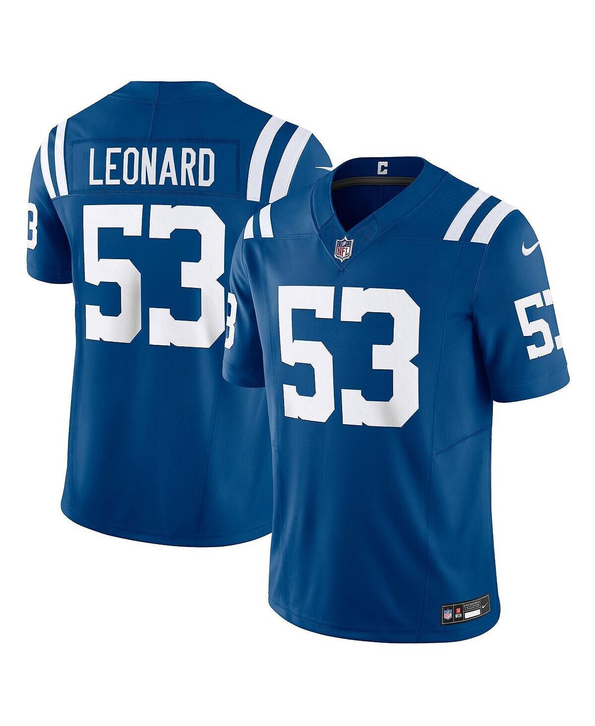 

Мужские кроссовки Shaquille Leonard Royal Indianapolis Colts Vapor F.U.S.E. Ограниченный Джерси Nike