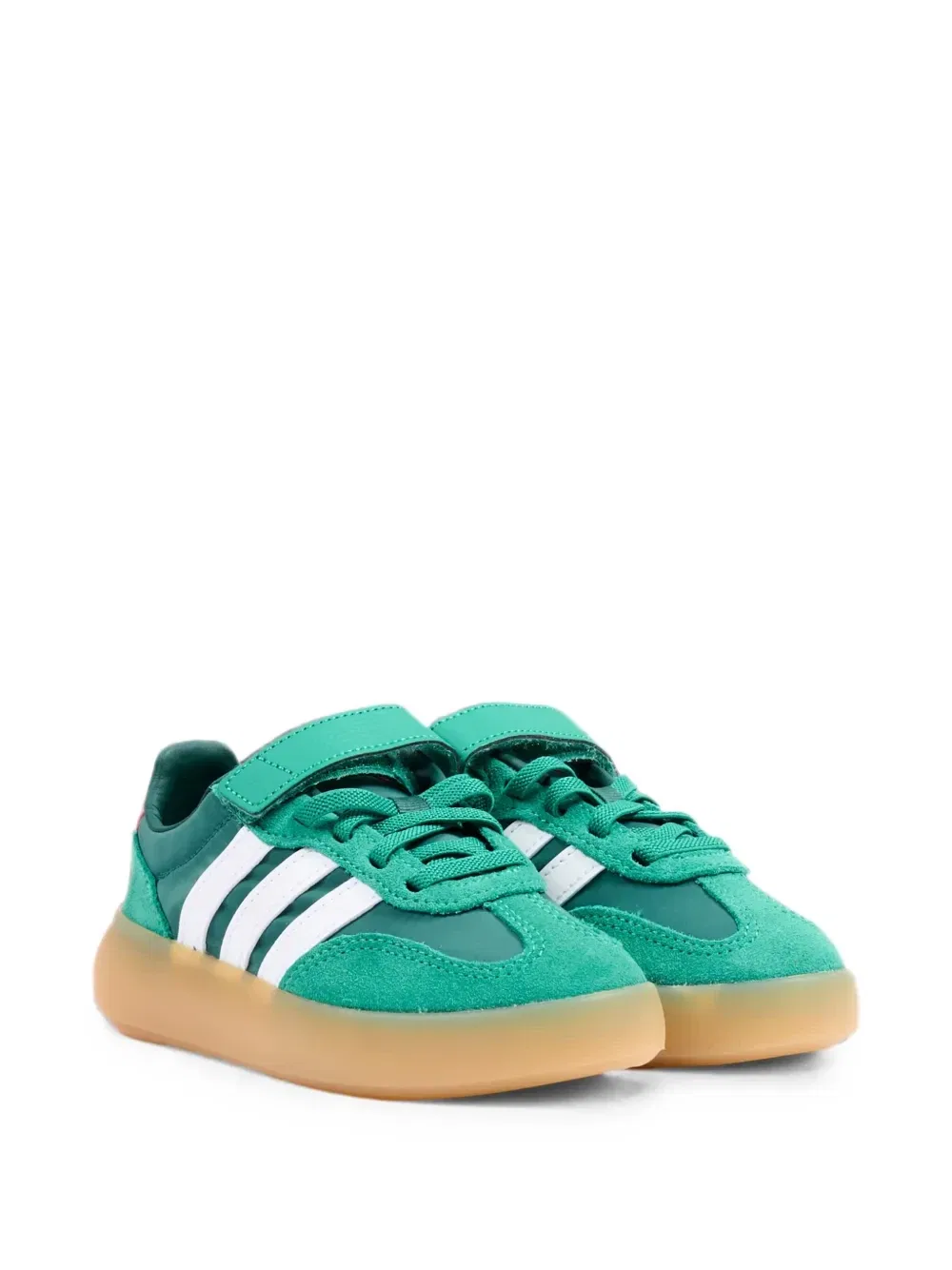 Кроссовки Barreda Decode на липучке и шнурках Adidas Kids, зеленый — фото 2