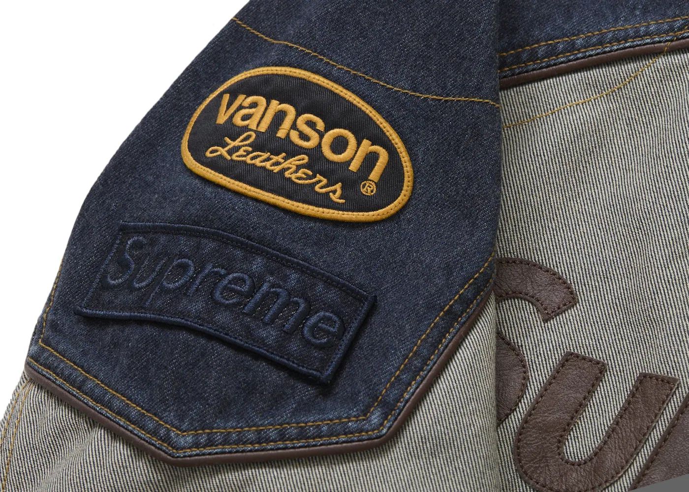Мужская куртка из кордуры и хлопка с джинсовым оттенком Supreme, Denim — фото 4