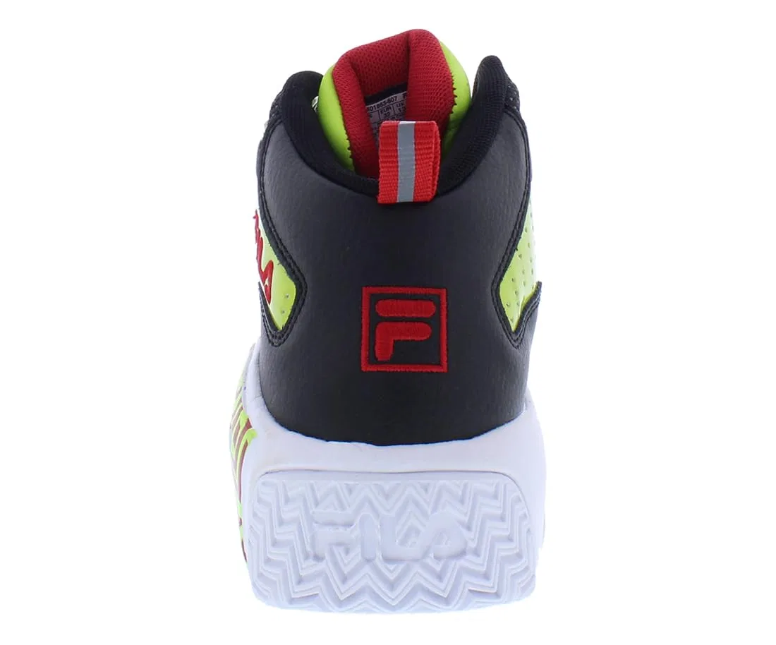 Детские кроссовки для мальчиков с закрытым носком Kid's Fila Mb Fila, Lime Black — фото 4