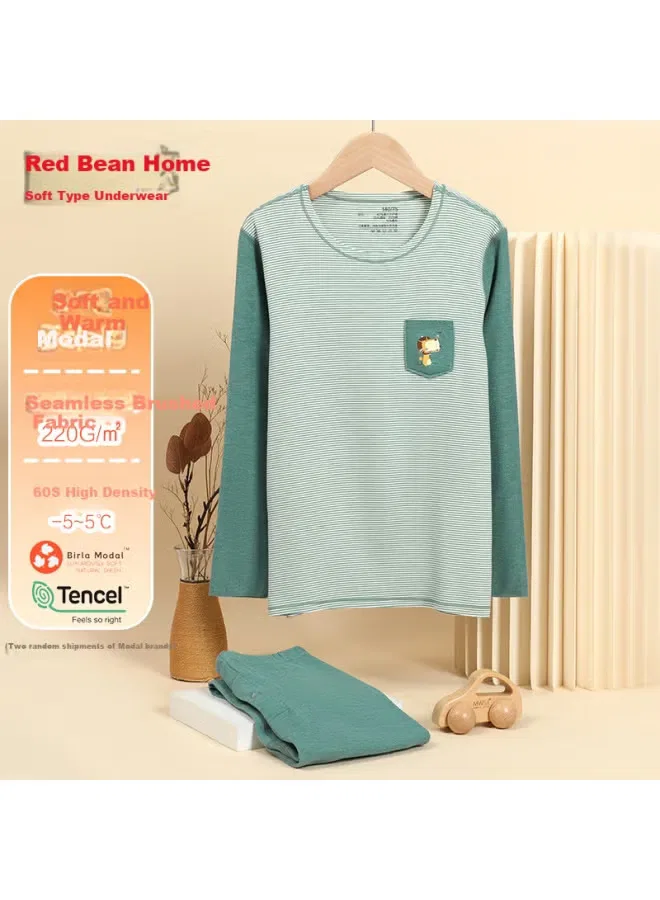 Термобелье хлопковое с модалом, бесшовное, 109, Hodo Home, зеленый