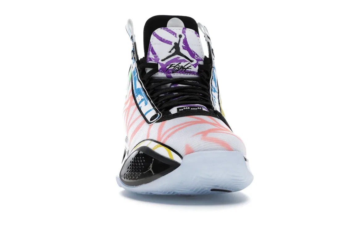 Детские кроссовки для мальчиков с принтом Jordan XXXIV Jordan, White/Black-Multi-Color — фото 2
