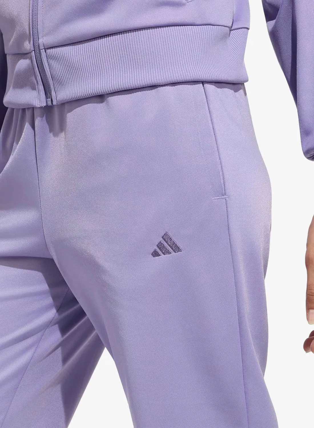 Спортивный костюм уютный из трикотажа Adidas, маджента — фото 4