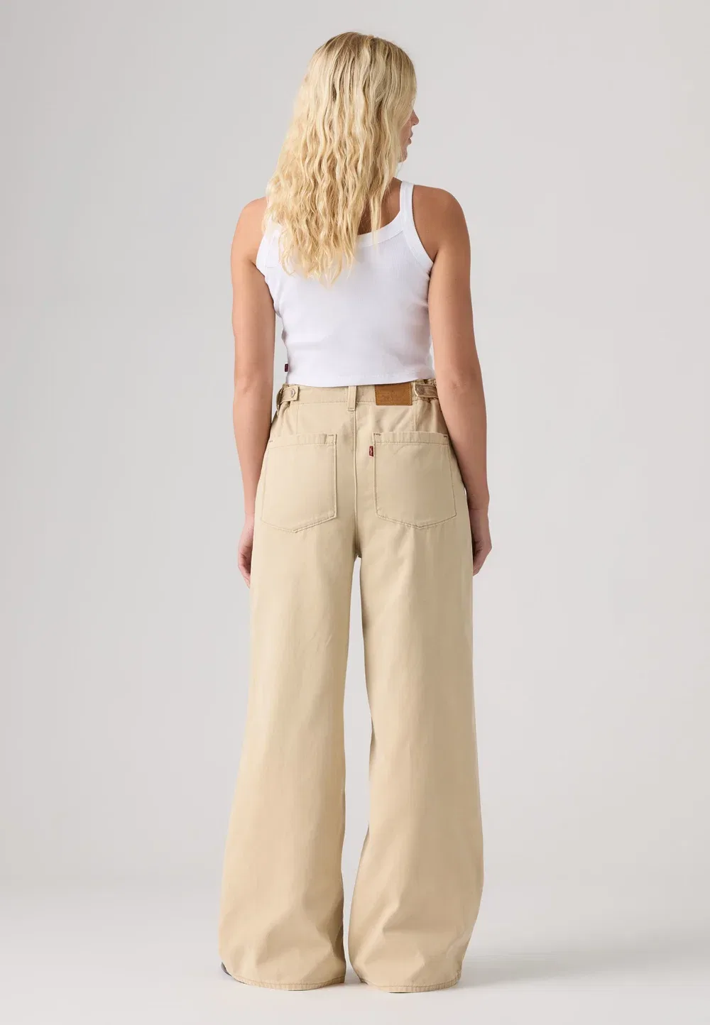 Укороченные брюки с широкими штанинами Levi'S, White Pepper — фото 3
