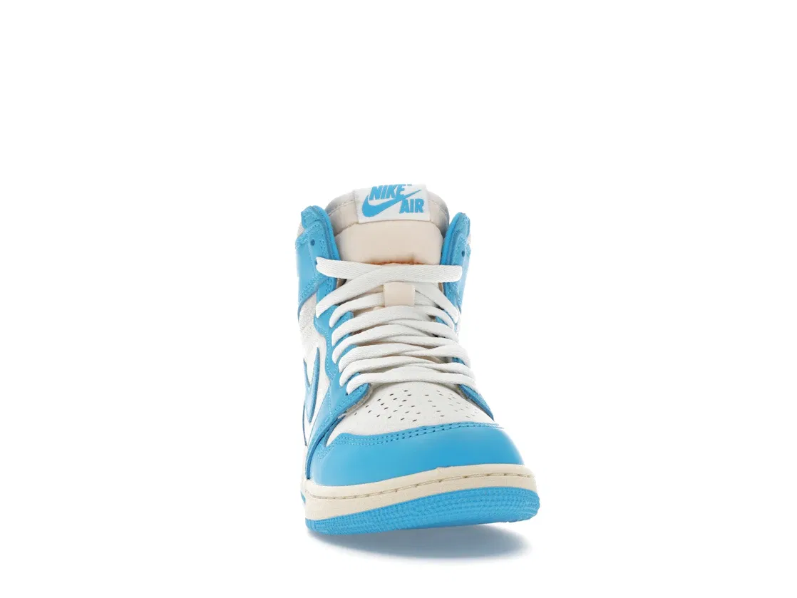 Детские кроссовки для мальчиков с принтом Jordan 1 Retro High OG, Dark Powder Blue/Dark Powder Blue-Sail — фото 2