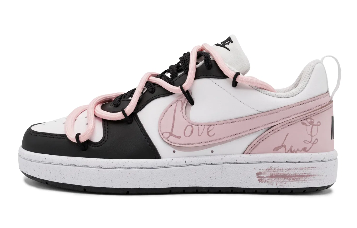 Детские кроссовки для скейтбординга с принтом Court Borough Kids Nike, Pink — фото 3