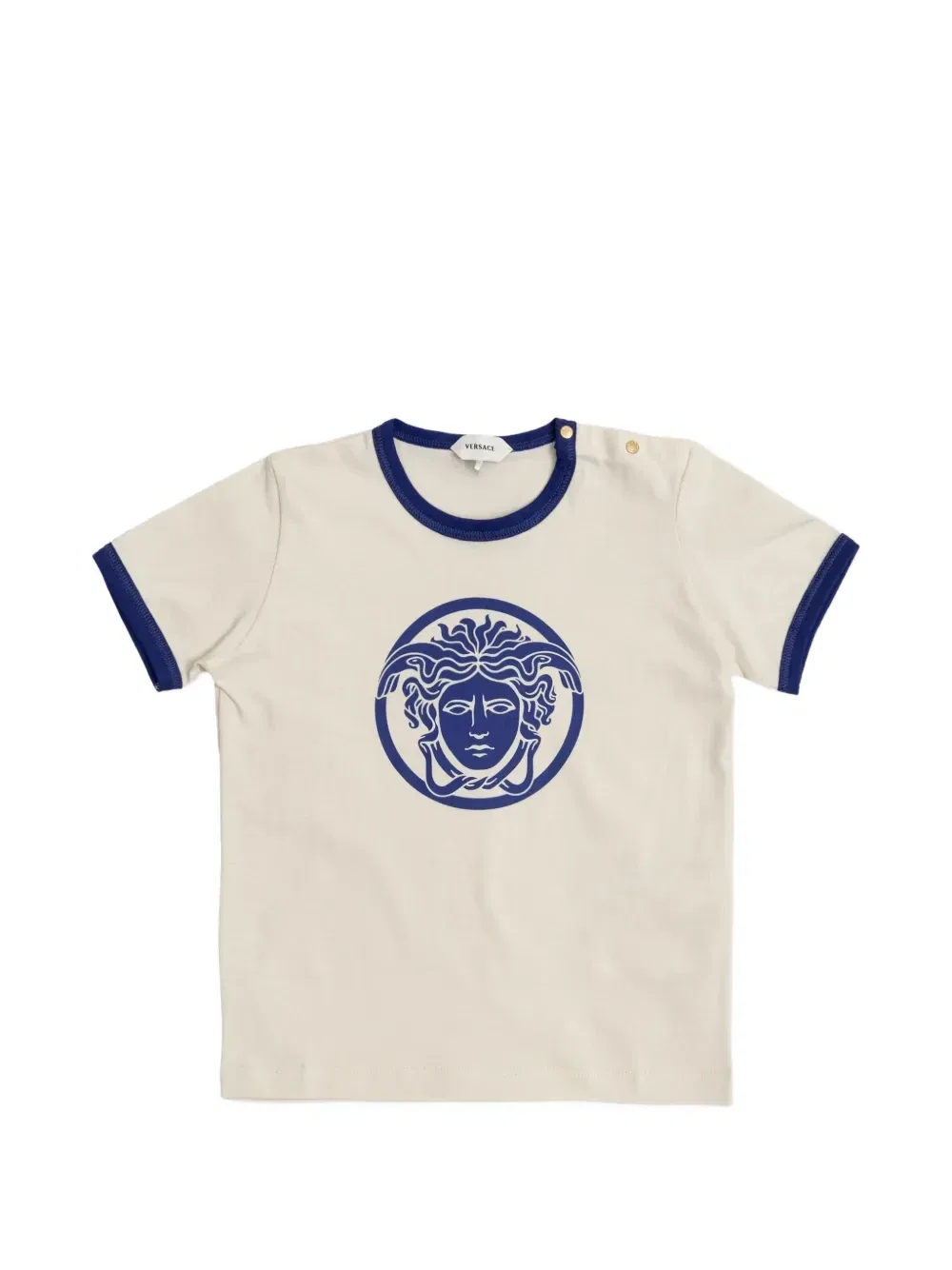 Футболка с принтом Медузы Versace Kids, бежевый