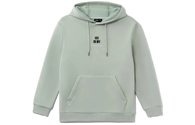 Детский худи с капюшоном утепленный Water Gray Green Li-Ning, Water Gray Green — фото 3