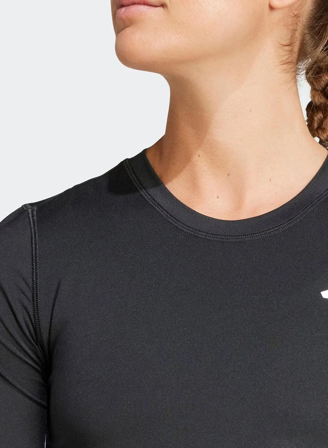 Футболка с длинным рукавом Workout Essentials 3-Stripes Adidas, черный — фото 3