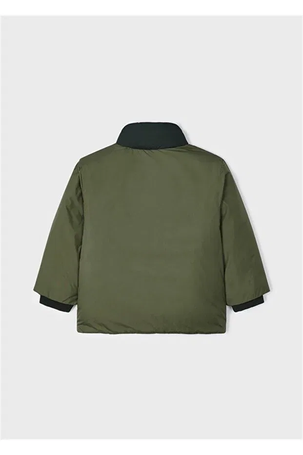 Детский спортивное пуховик без капюшона Mayoral, Khaki — фото 3