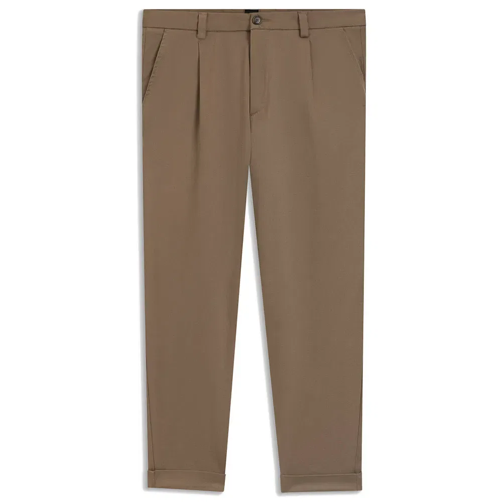 Мужские брюки с защипами BOSS Kerin, Brown