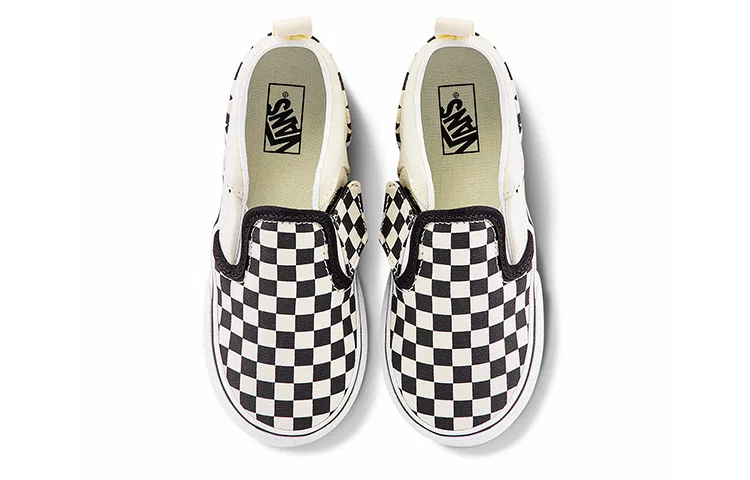 Детские кеды для малышей с шахматным принтом Vans, Black Natural — фото 3