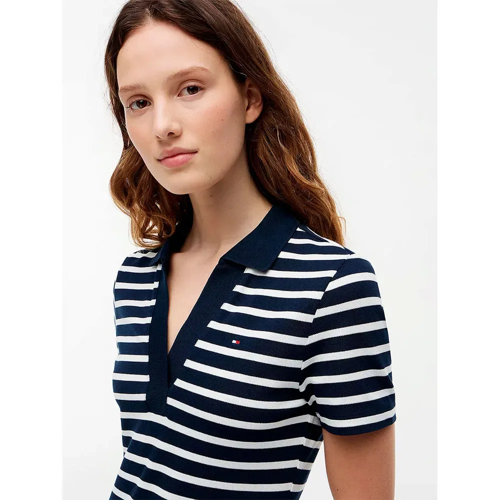Платье-поло с коротким рукавом Slim Fit Tommy Hilfiger, синий — фото 4