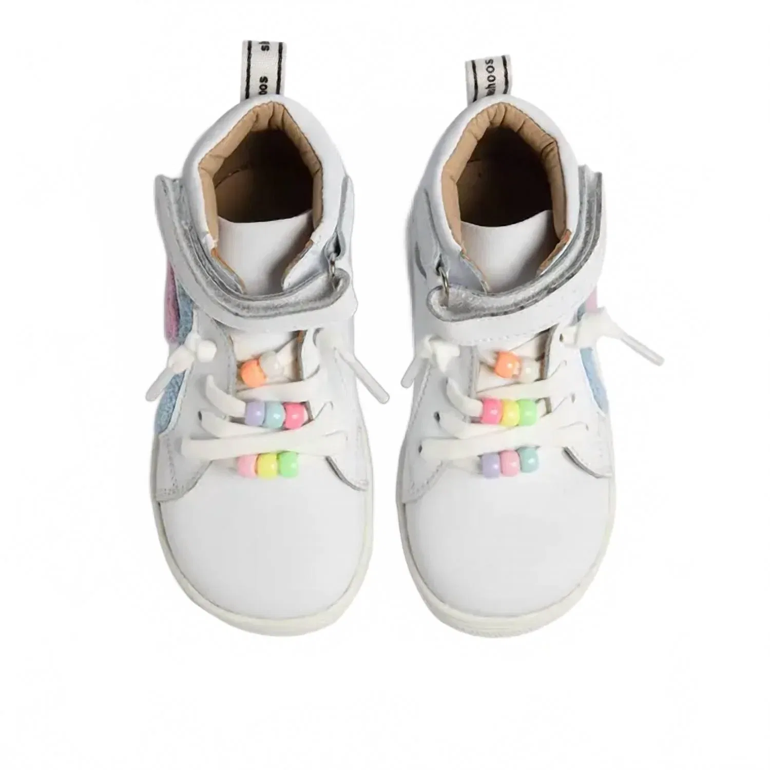Детские кроссовки для девочек кожаные Wonderwall Shooshoos, White — фото 4