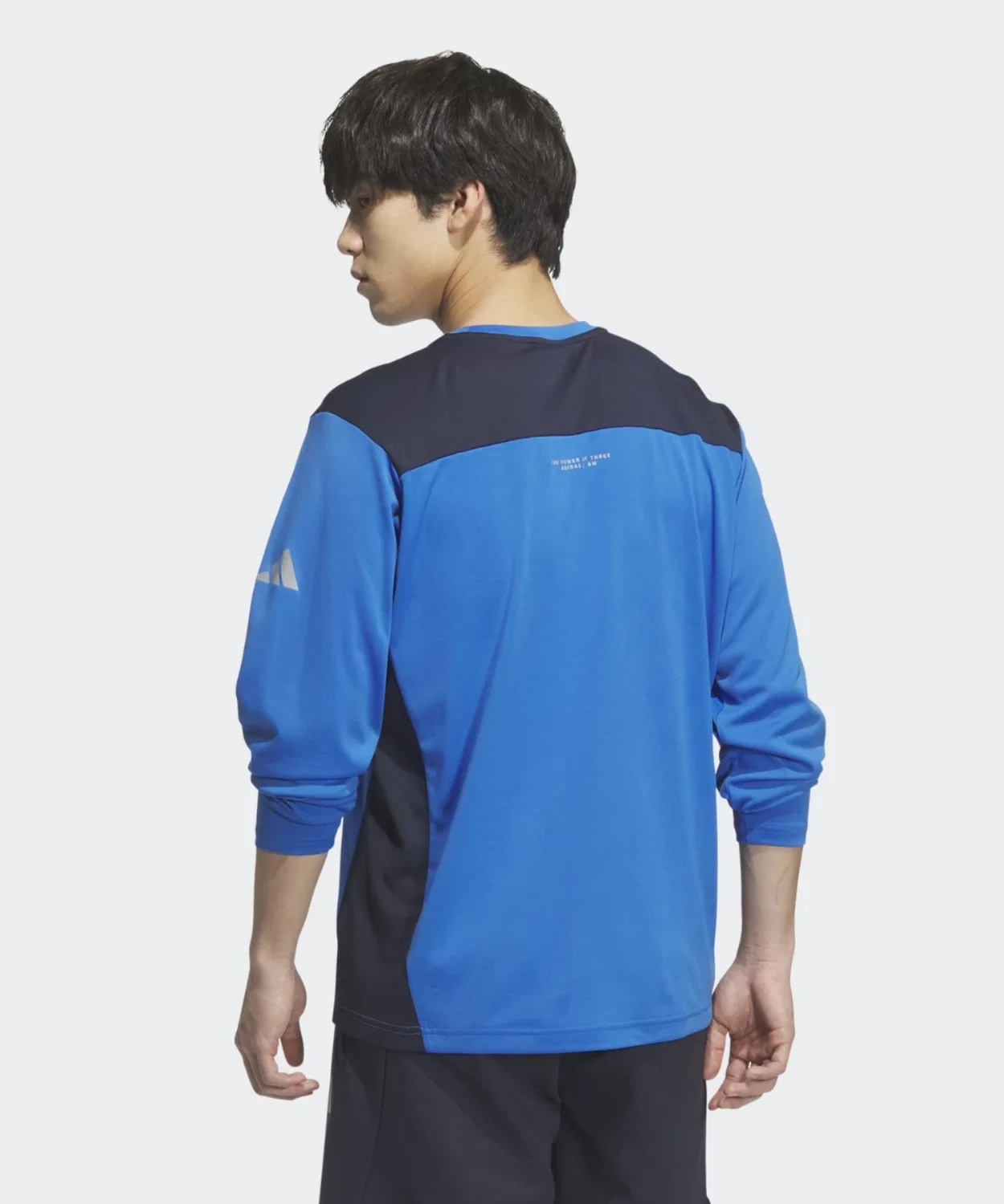 Мужская футболка с длинным рукавомиз даблнайта Adidas Adaptation, Blue — фото 2