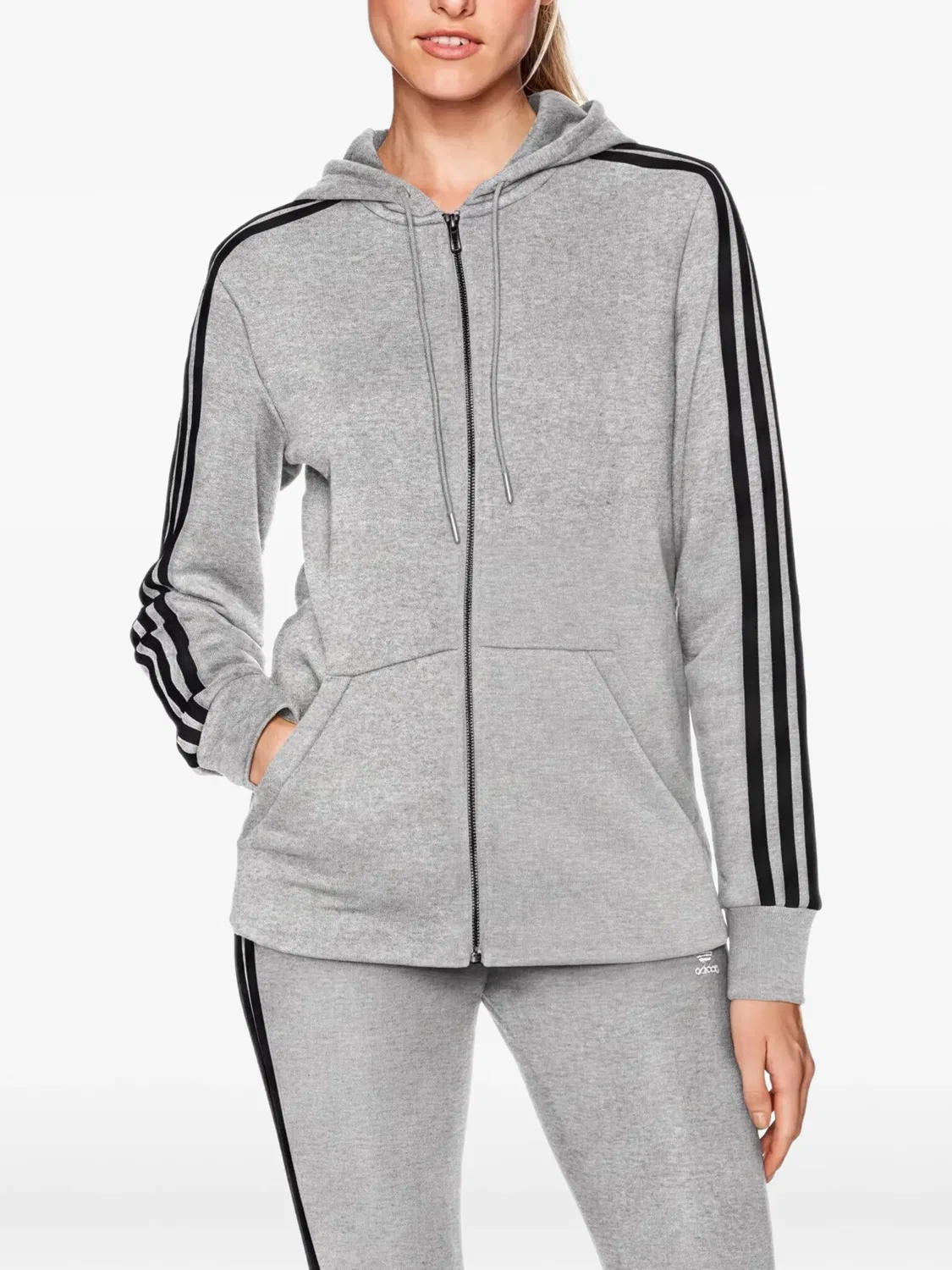 Толстовка на молнии Adidas, серый