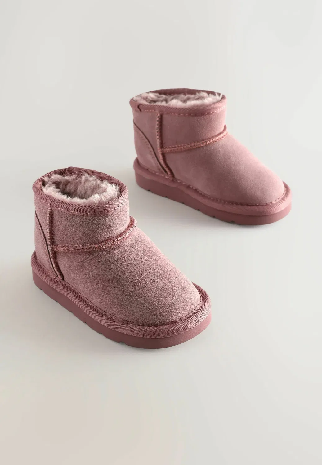 Водоотталкивающие замшевые сапоги без шнурков - детская обувь Next, Pink — фото 2