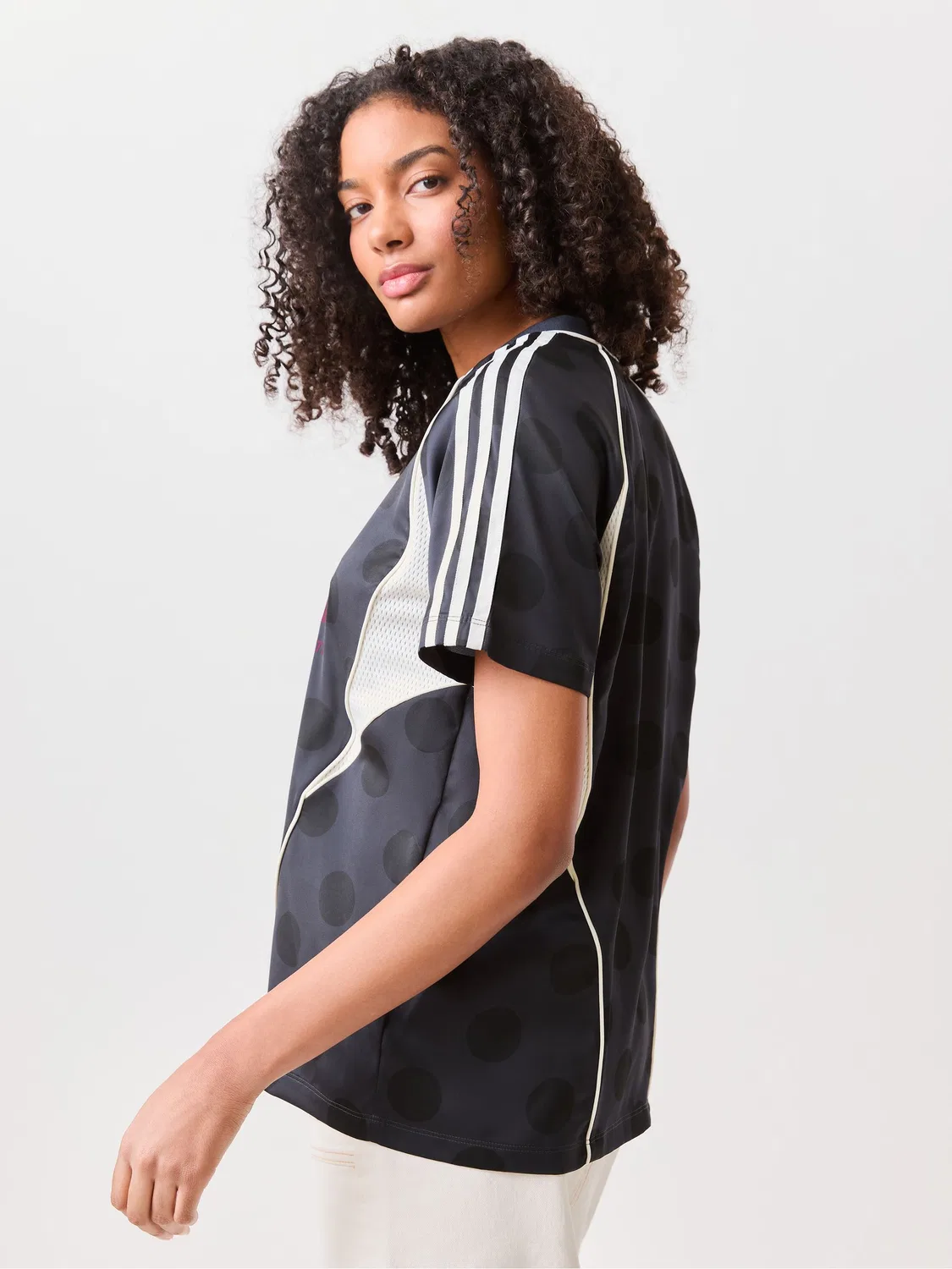 Футболка свободного кроя Polka Dot, adidas Originals, серый — фото 3