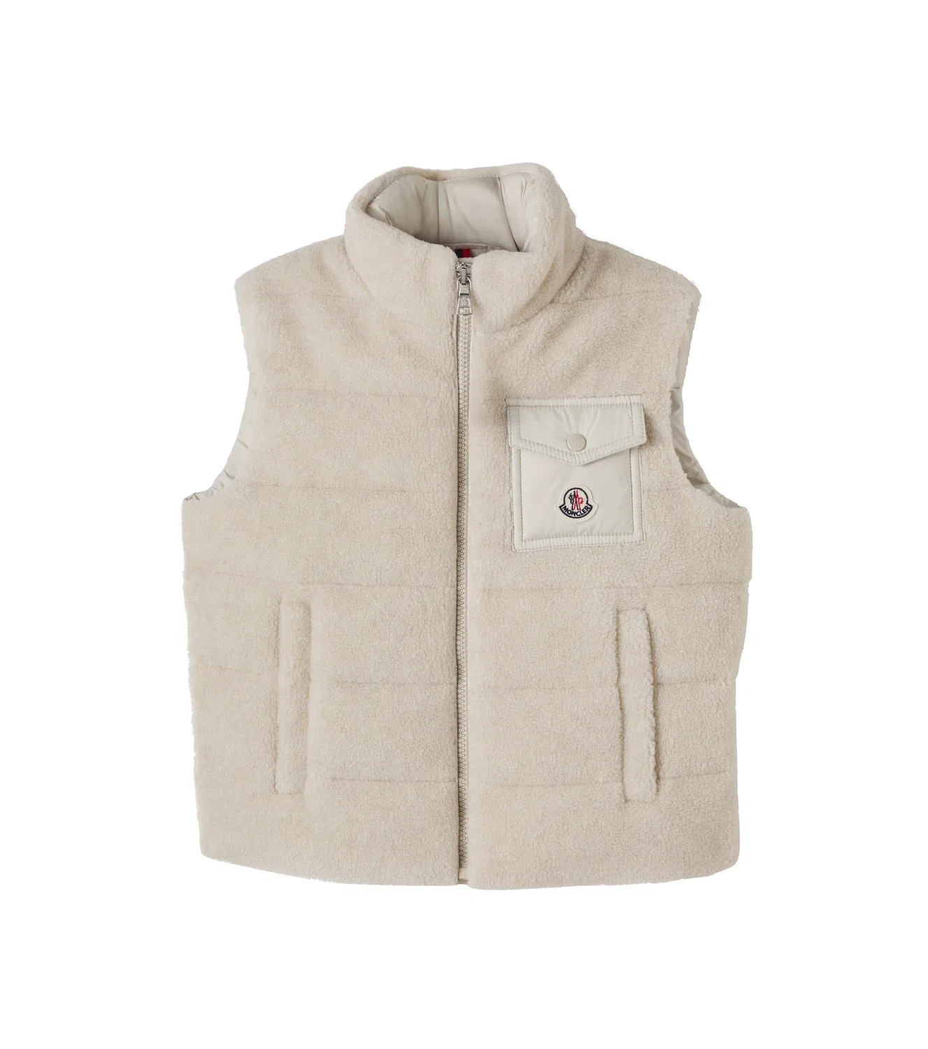 Жилет утепленный Merek Teddy Moncler Enfant, бежевый