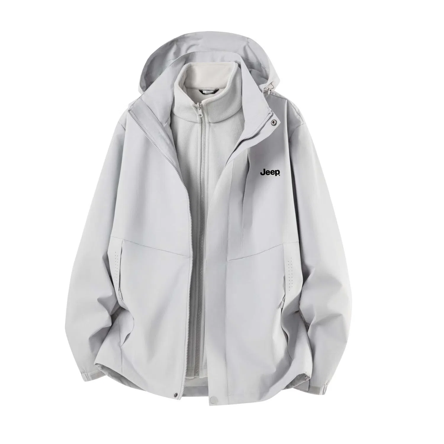 Детская куртка с флисовой подкладкой и внешним слоем Jeep Leisure Collection, Space Gray (Fleece Liner+Shell Set)
