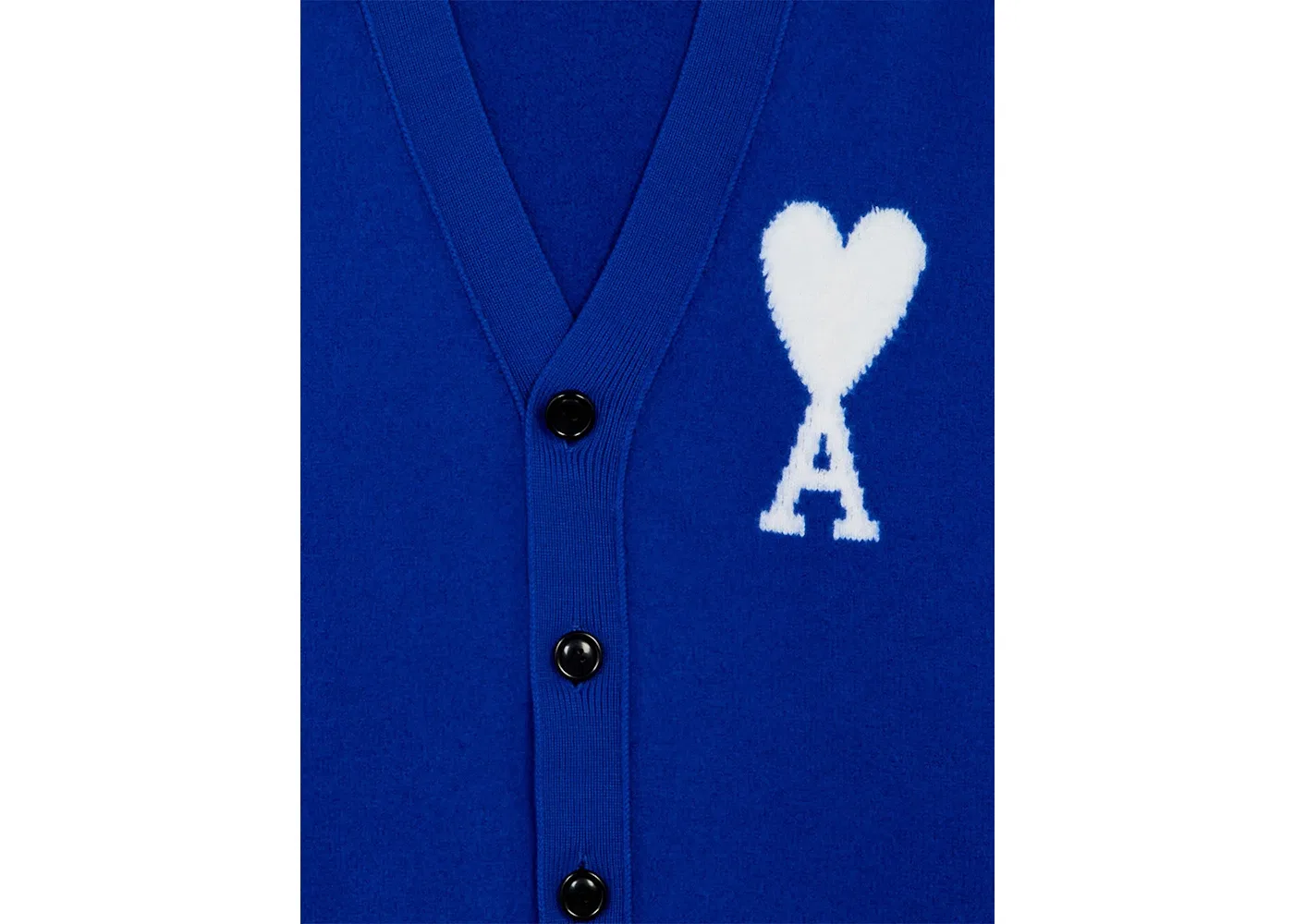 Мужской свитер оверсайз из мериносовой шерсти Ami De Coeur Ami Paris, Royal Blue/White — фото 2