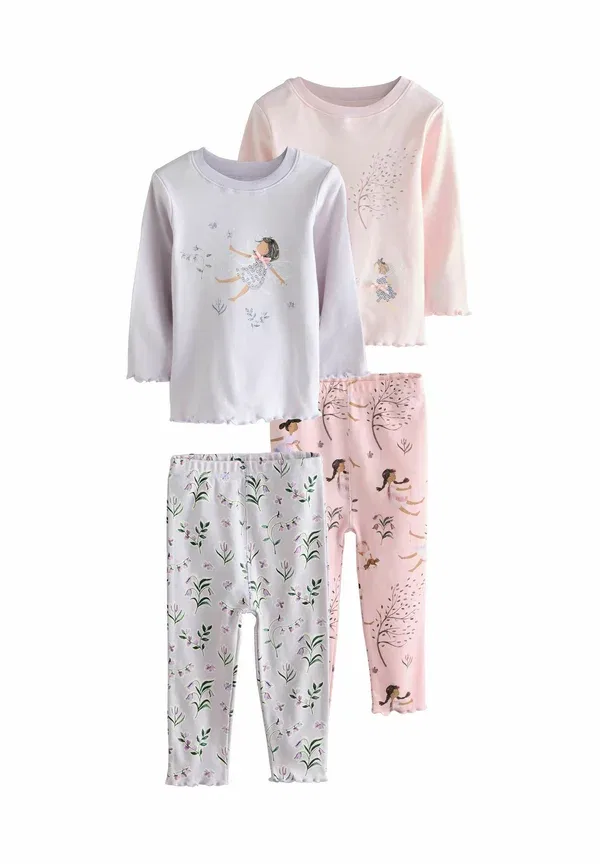 Пижамный комплект из двух предметов хлопковый Regular fit - snuggle 2 pack set Next Pink/Purple Fairy, фиолетовый/розовый