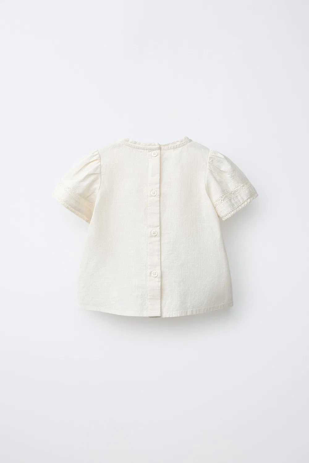 Рубашка с вышивкой ZARA, Ecru — фото 2