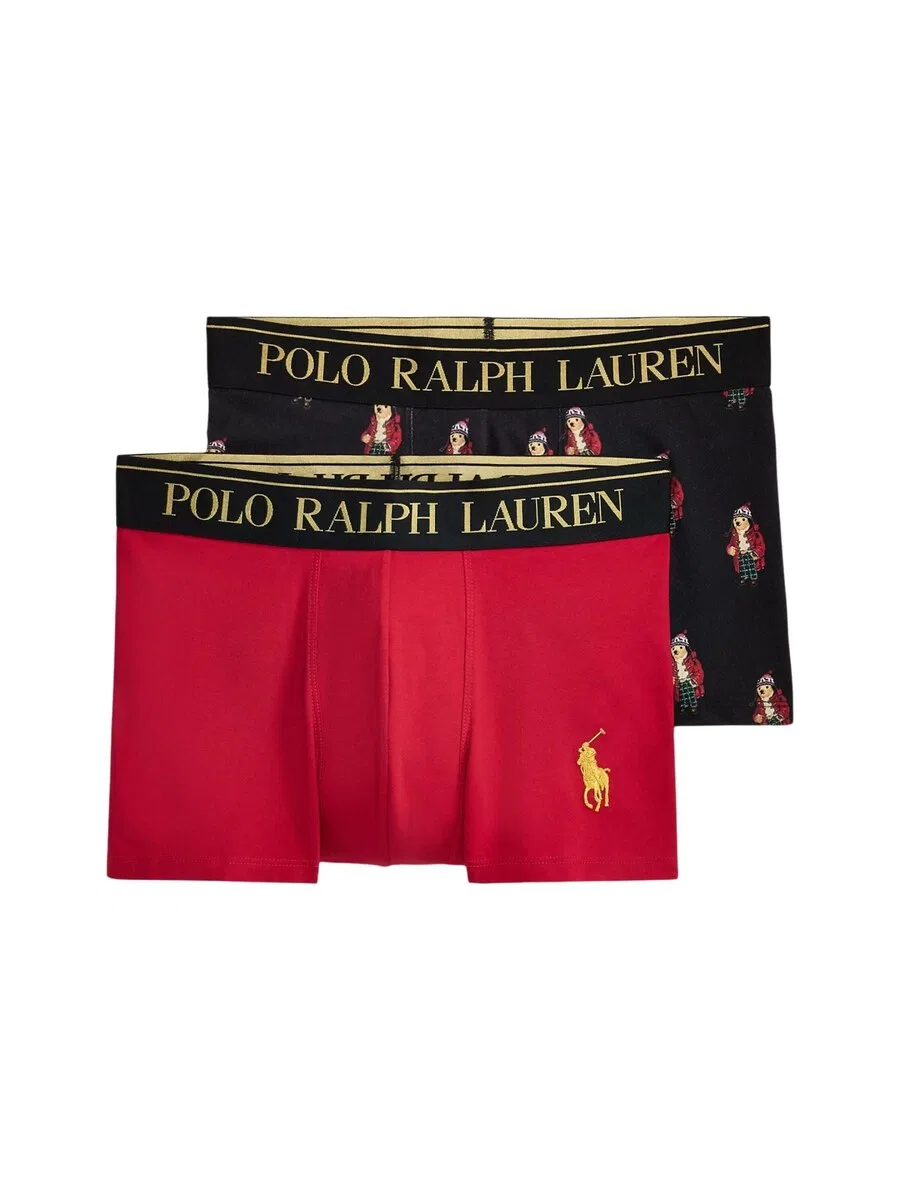 Боксерские шорты Polo Ralph Lauren красного и черного цвета