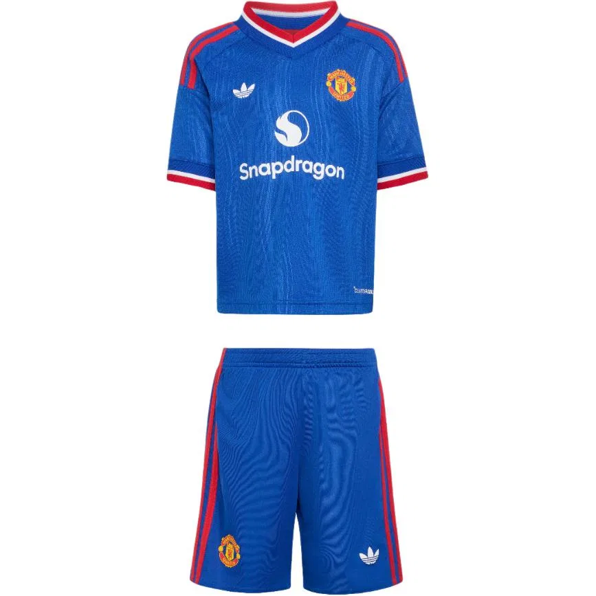Детский спортивный комплект с V-образным вырезом Quick Dry Adidas Originals, Royal Blue