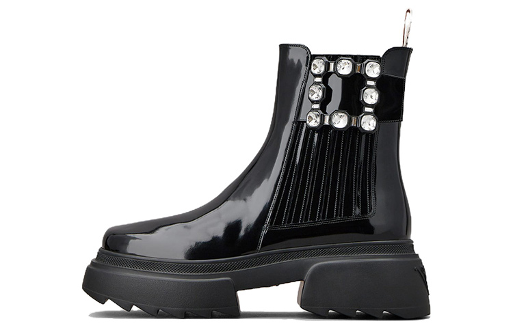 Roger Vivier Короткие женские ботинки челси Wallaviv, черные